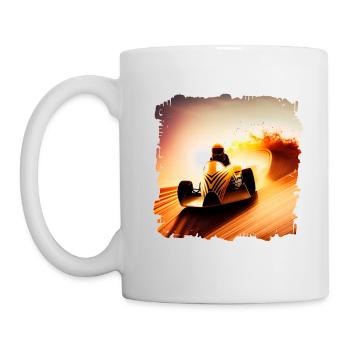 La vitesse compte dans les courses de karting - Mug blanc - blanc - Gauche