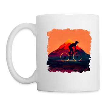 Le cyclisme sur route est une passion pour beaucoup - Mug blanc - blanc - Gauche
