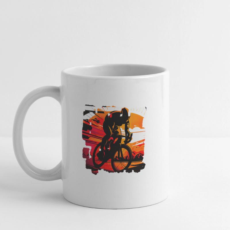 Il existe différents types de courses cyclistes Mug blanc