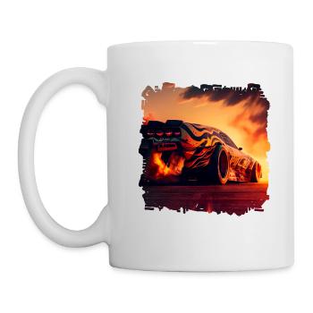 La course d’accélération est un sport automobile - Mug blanc - blanc - Gauche