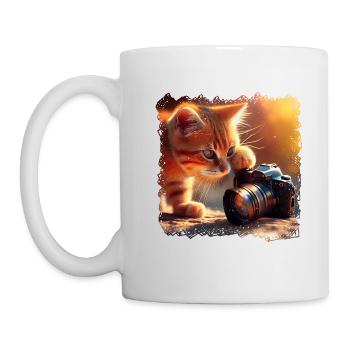 Unleashing your cat's creativity - Mug - white - Left