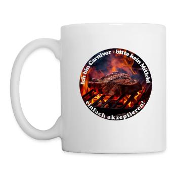 Ernährung als Karnivore - Tasse - Weiß - Links