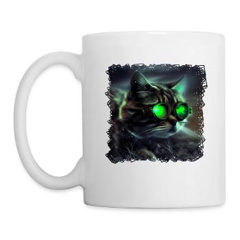Cats have natural night vision - Mug - white - Left