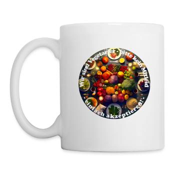 Veganer brauchen wohldurchdachte Ernährung - Tasse - Weiß - Links