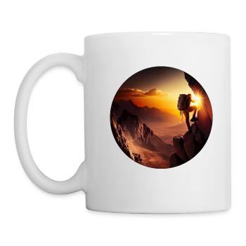 Escaladez la montagne tôt le matin - Mug blanc - blanc - Gauche