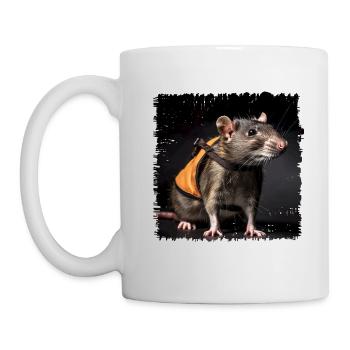 Ratten kuscheln für ihr Leben gerne - Tasse - Weiß - Links