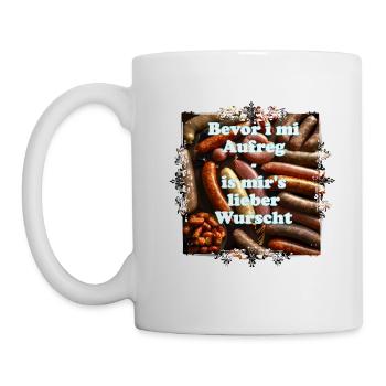 Ruhe bewahren und sich nicht aufregen - Tasse - Weiß - Links