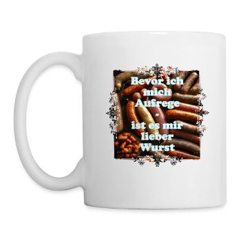 Immer Ruhe bewahren und nicht aufregen - Tasse - Weiß - Links