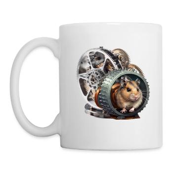 Hamster erzeugt erneuerbare Energie - Tasse - Weiß - Links