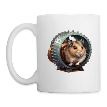 Roue de hamster – proposition pour la transition énergétique - Mug blanc - blanc - Gauche