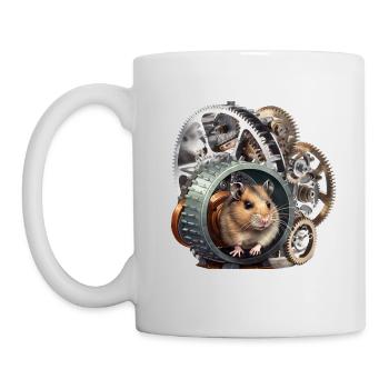 Hamster impeller for renewable energy generation - Mug - white - Left