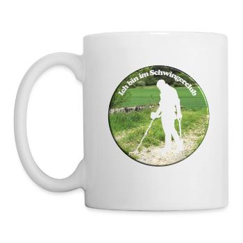 Mit Detektor-schwingen auf Schatzsuche - Tasse - Weiß - Links