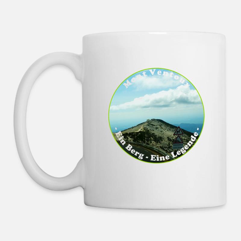 Der Mont Ventoux, langer Anstieg und lange Abfahrt - Tasse - Weiß