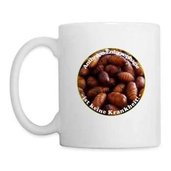Anthropo-Entomophagie ist keine Krankheit - Tasse - Weiß - Links