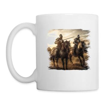 Knights show their skills in battle - Mug - white - Left