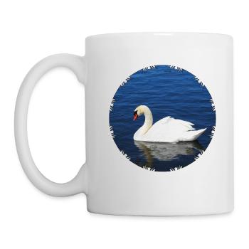 Graceful mute swan - Mug - white - Left