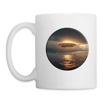 Es häufen sich Berichte über Ufos - Tasse - Weiß - Links