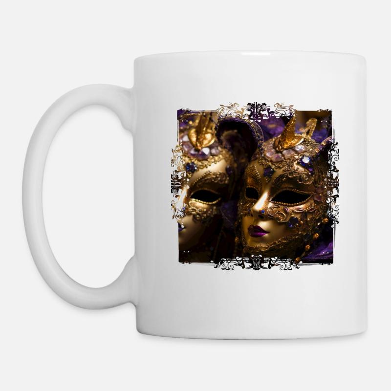 Venezianische Masken sind Weltweit bekannt - Tasse - Weiß