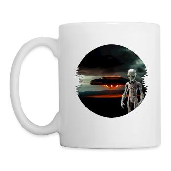 Wo ist der Beleg für Ufos und Alien - Tasse - Weiß - Links