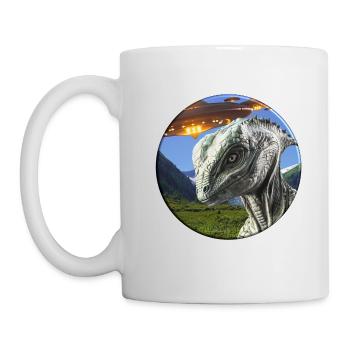 Gibt es fliegende Untertassen und Alien? - Tasse - Weiß - Links