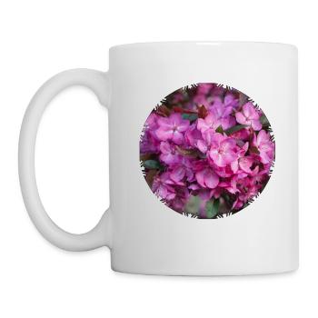 Pink cherry blossoms are beautiful to look at - Mug - white - Left