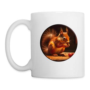 Eichhörnchen sind kuschelige Nagetiere - Tasse - Weiß - Links