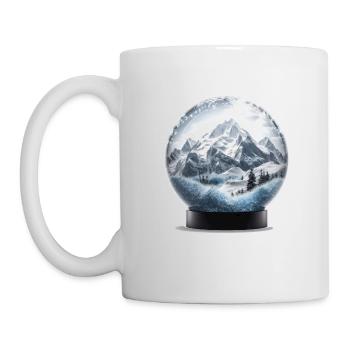 Die Schönheiten der Erde in einer Schneekugel - Tasse - Weiß - Links