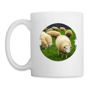 Sheep are ideal landscape conservationists - Mug - white - Left