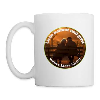 Auch im Alter spielt die Liebe eine wichtige Rolle - Tasse - Weiß - Links