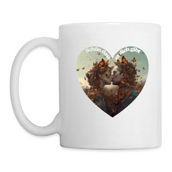 Schmetterlinge im Bauch - Tasse - Weiß - Links
