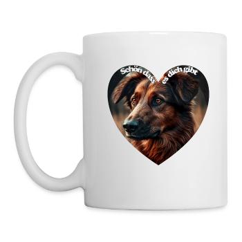 Liebe zu einem Tier kann helfen, Halt zu finden - Tasse - Weiß - Links