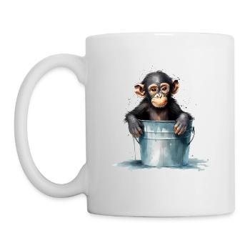Monkey seeks cooling - Mug - white - Left