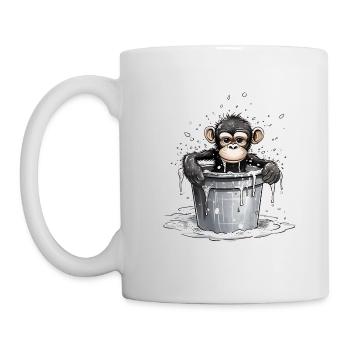 Monkey seeks cooling - Mug - white - Left