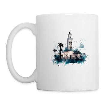 Marrakech has a magnificent architecture - Mug - white - Left