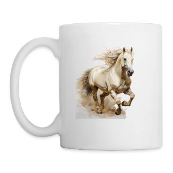 Bond between man and horse - Mug - white - Left