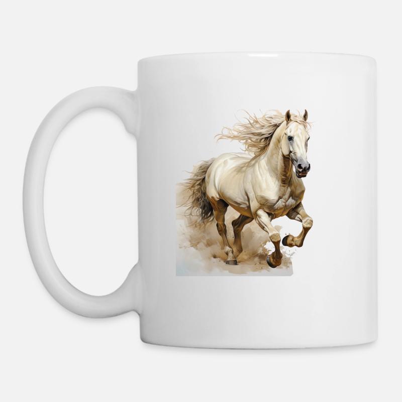 Lien entre l’homme et le cheval - Mug blanc - blanc