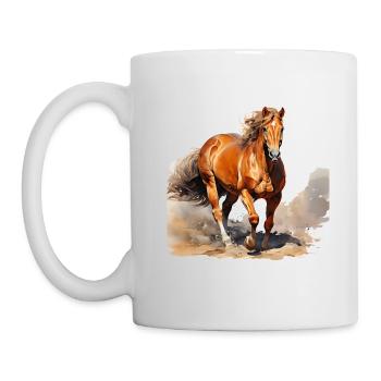 Les chevaux méritent le respect - Mug blanc - blanc - Gauche