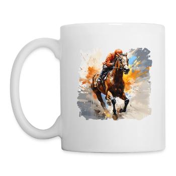 Horse racing has a long tradition - Mug - white - Left