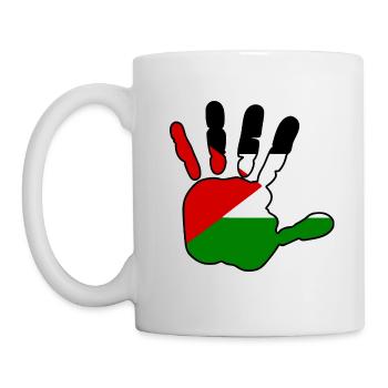 Free palestine hand - Mug - white - Left