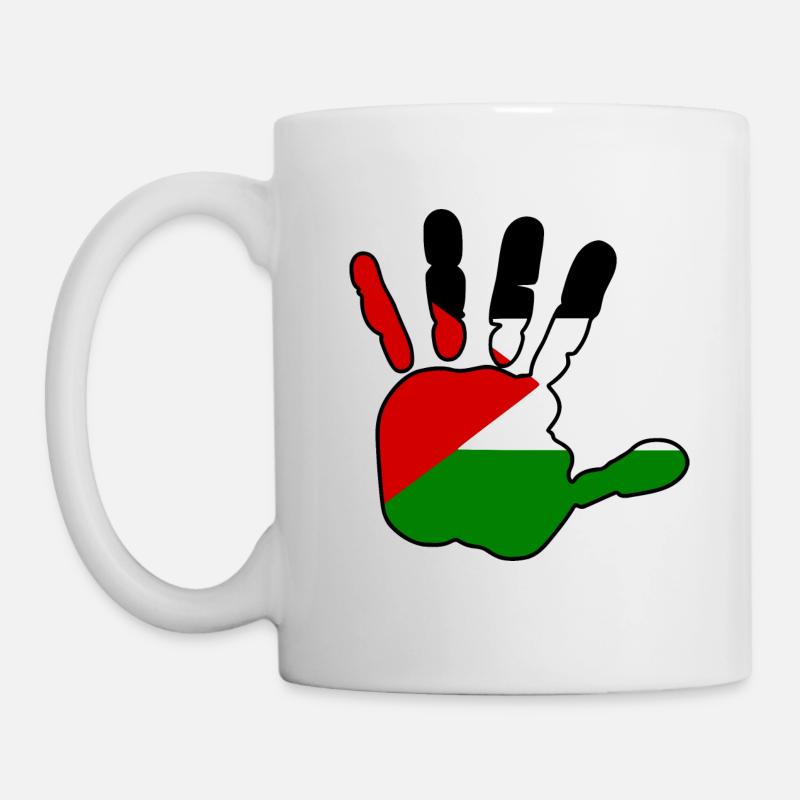 Free palestine hand - Tasse - Weiß