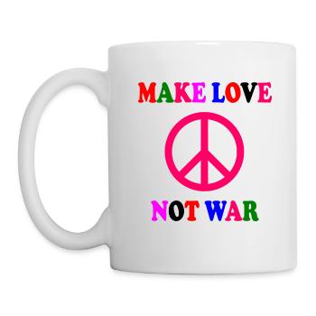 Make love not war - Tasse - Weiß - Links
