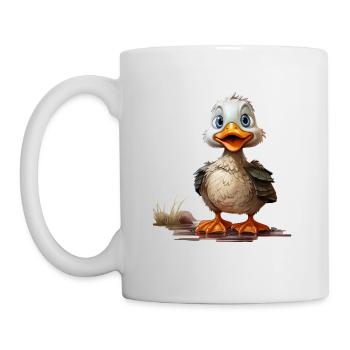 Lustiges Entchen - Tasse - Weiß - Links