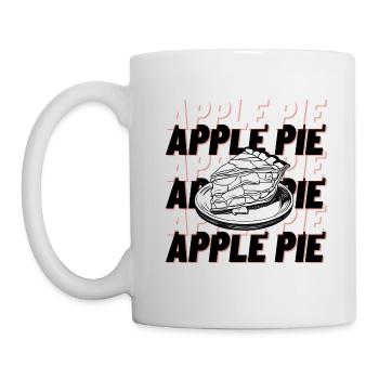 Gesundes Apfelkuchen-Rezept - Tasse - Weiß - Links