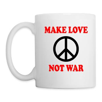 Make love not war - Tasse - Weiß - Links