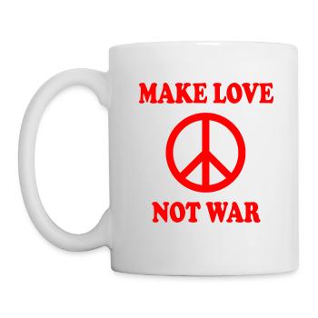 Make love not war - Tasse - Weiß - Links