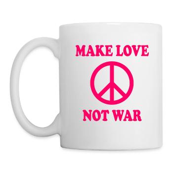 Make love not war - Tasse - Weiß - Links