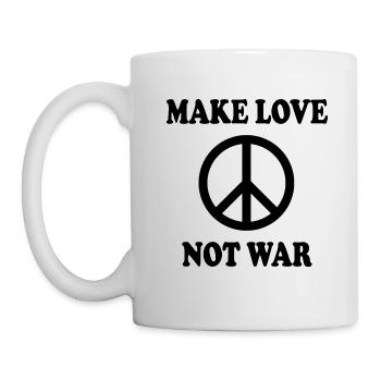Make love not war - Tasse - Weiß - Links