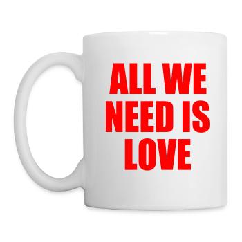 all we need is love - Mug - white - Left