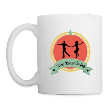 West Coast Swing WCS Westie Tanzen Geschenk Tanz - Tasse - Weiß - Links