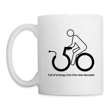 50th birthday e-biker - Mug - white - Left